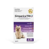 #SPECIAL# Simparica Trio 8 pack for extra small dogs 2.6 - 5kg ( 2 x 3 packs Plus 2 single packs) 