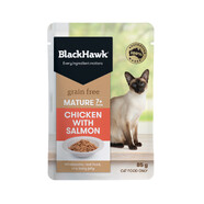 BlackHawk GF Mature 7+ Adult Cat Salmon 85g x 12