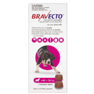 Bravecto for Extra Large Dogs 40 - 56 kg x 2 Chews (6 months treatment)
