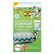 *CLEARANCE*Bags on Board Fashion Waste Pick up Bag Dispenser Green Chevron