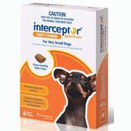 Interceptor Brown Chews 3 Pack very small dogs up to 4kg