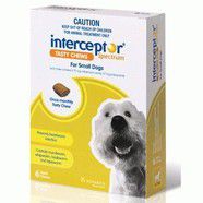 Interceptor Green Chews 3 pack small dogs 4-11kg