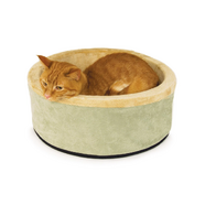 K & H Thermo Kitty Circular Heated Cat Bed - Sage