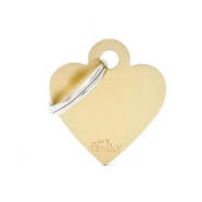 Pet ID Tag Basic Heart Golden  Sml **SALE** 