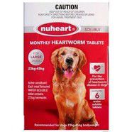 Nuheart heartworm Tablets for Large dogs 23 - 45kg 6pk