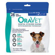 OraVet Dental Hygiene Chews for dogs [Size: Small Dogs 4.5-11kg]