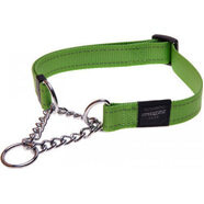 *CLEARANCE* Rogz Control Obedience Half Check Collar Lime Med 