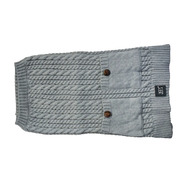 ZEEZ Cable Knitted Dog Sweater - Grey