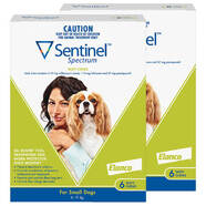Sentinel Spectrum Green 12 pack Chews for dogs 4-11kg Small Dogs