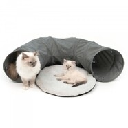 Vesper Tunnel Cat Home Grey w/Comfy Pad 97 x 68 x 28cm