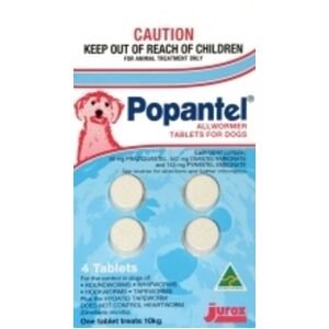 Popantel Allwormer 10kg Tablet 4 pack