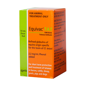 Equivac Tetanus Anti Toxin Vaccine 10ml Multi dose TAT (Green)  