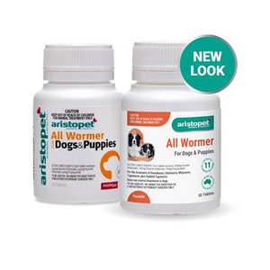 Aristopet Allwormer for Dogs & Puppies 10kg Tablets 50 pack