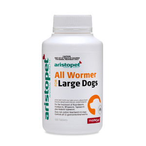 Aristopet Allwormer for Large Dogs 20kg Tablets 100 pack