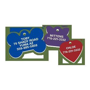 Bow Wow Plastic Engraved Pet Tag