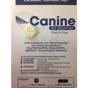 Canine All wormer 10kg Tablet valueplus
