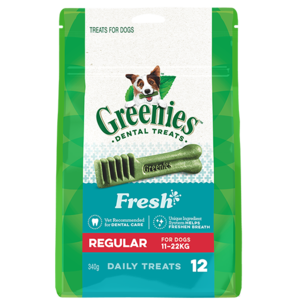 Greenies Regular FRESH MINT 340gm 12 treats per pack