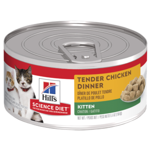 Hills Science Diet Kitten Tender Chicken Dinner Canned Cat Food 156g x 24