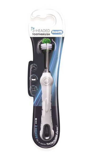 M-Pets 3-Headed Toothbrush for Pets