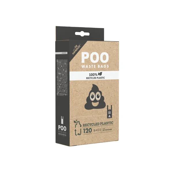 M-Pets POO Unscented Waste Bags with Handles 120 Pack