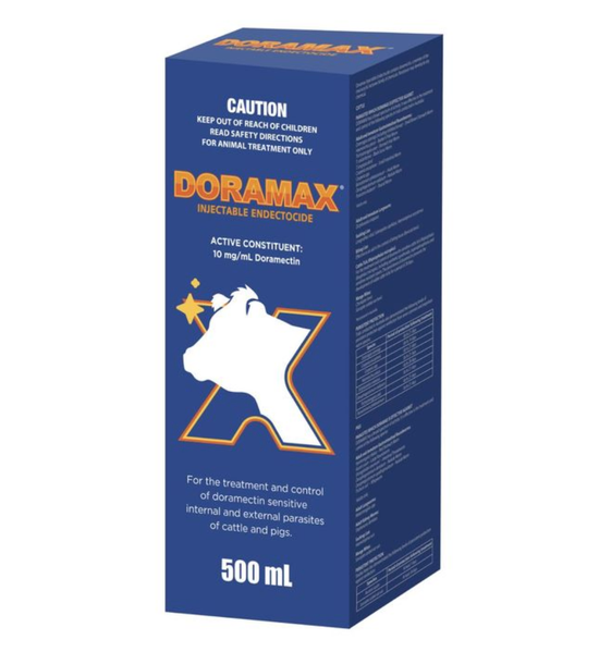 HRC Doramax Doramectin Injection for Cattle and Pigs 500ml