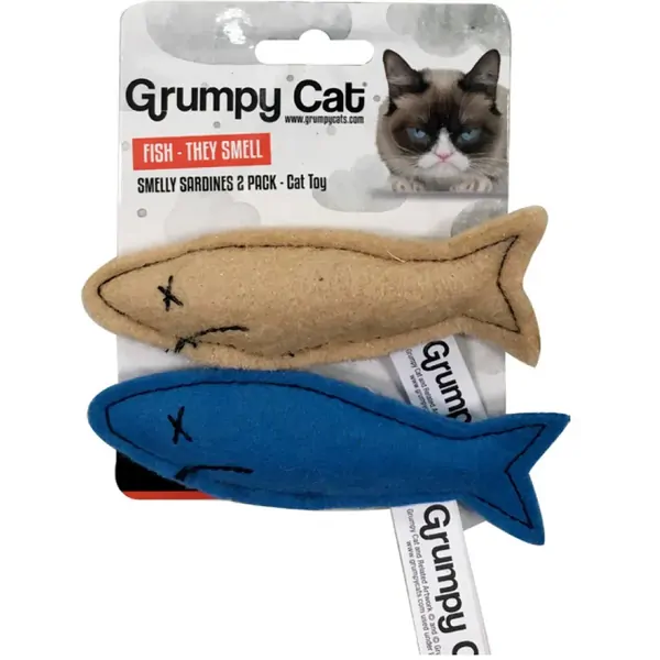 Grumpy Cat Smelly Sardines Catnip Cat Toy 2 Pack