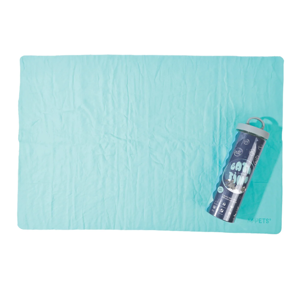 M-Pets Bathtime Quick-Dry Towel for Cats and Dogs Green Bubble