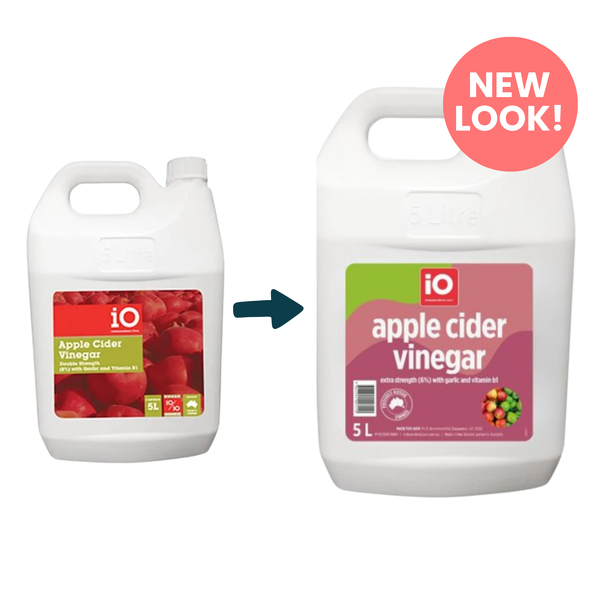 IO Apple Cider Vinegar 6% with Garlic and Vitamin B1 5 Litres