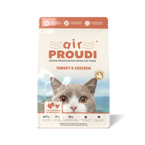 AirProudi Premium Air-Dried Cat Food Turkey and Chicken