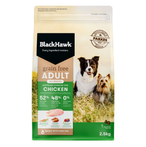 CLEARANCE | Black Hawk Grain Free Chicken All Breed Dry Dog Food 2.5kg