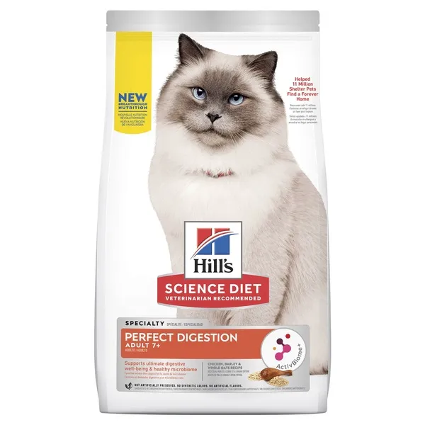 Hills Science Diet Adult 7+ Perfect Digestion Cat Food 2.72kg