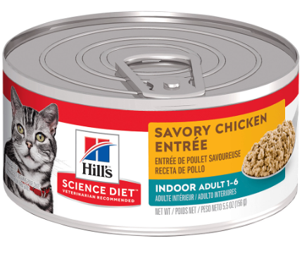 Hills Science Diet Indoor Cat Chicken Cans 156g x24