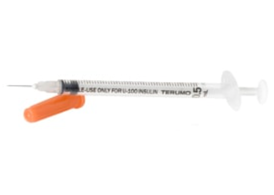 CLEARANCE | Terumo U100 Insulin Syringe with Needle 1mL 27G x 13mm 100 Pack