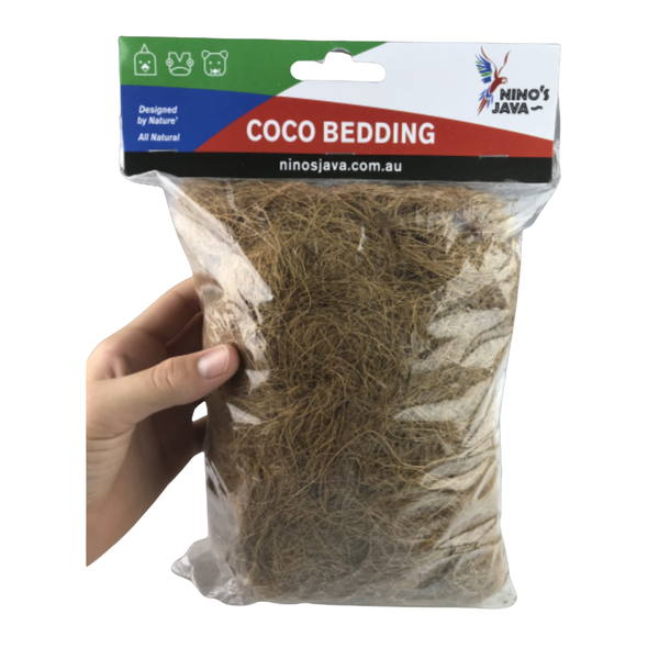 Nino's Java Coco Fibre Natural Coconut Bedding and Nesting Material 30g