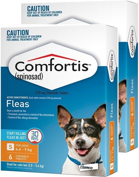 Buy Comfortis Orange 12 Pack Small Dogs 4 6 9kg And Cats 2 8 5 4kg The Vet Shed
