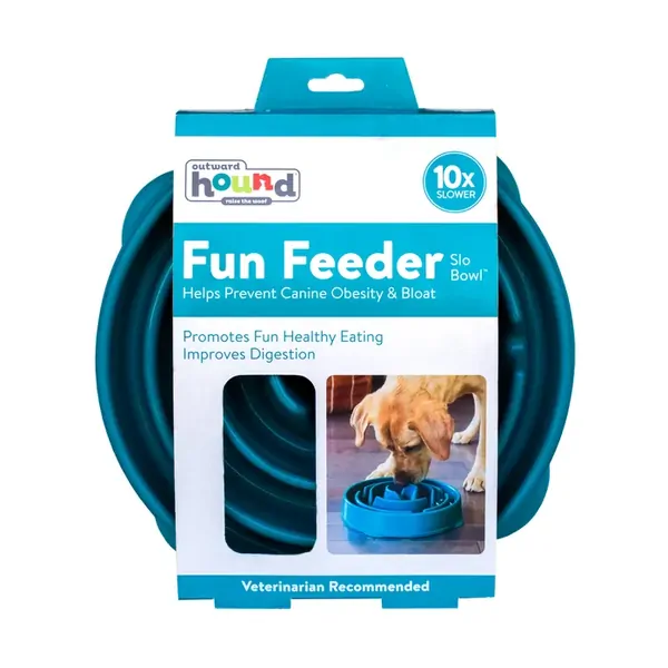 Outward Hound Fun Feeder Teal Bowl