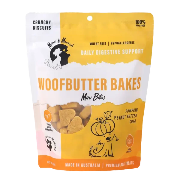 Mimi and Munch Woofbutter Bakes Mini Hearts 180g