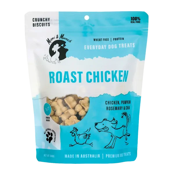 Mimi and Munch Roast Chicken Biscuits Dog Treats 180g