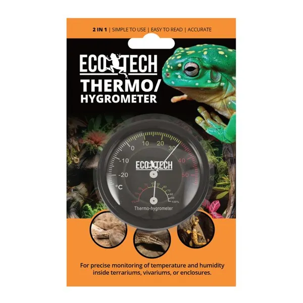 EcoTech Analog Hygrometer Thermometer for Reptiles