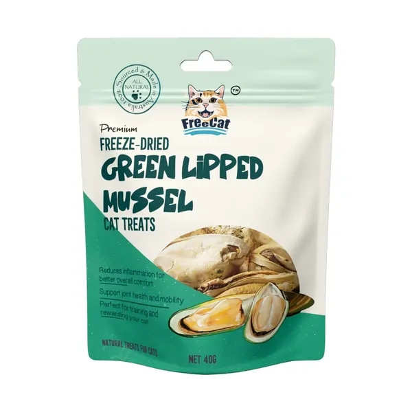 FreeCat Freeze Dried Green Lipped Mussel Cat Treats 40g