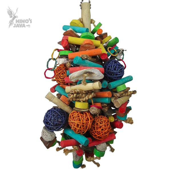 Nino's Java Gigantic Giggles Large Parrot Chew and Play Bird Toy