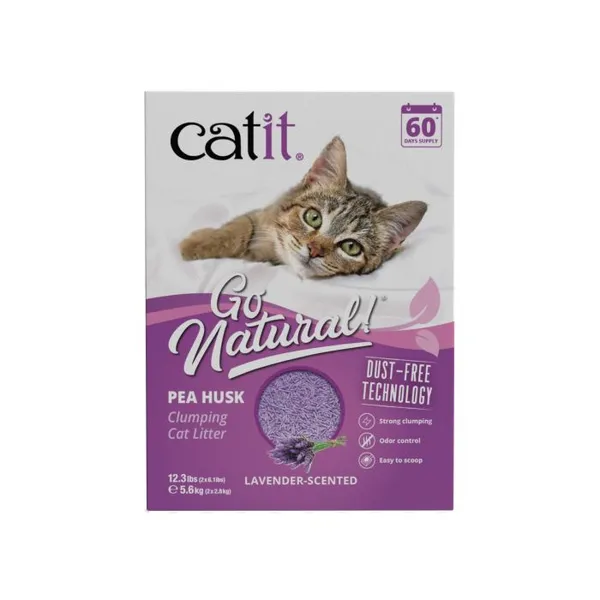 CLEARANCE | Catit Go Natural Clumping Pea Husk Cat Litter Lavender 5.6kg