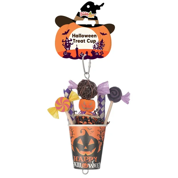 BeakJoy Halloween Treat Cup Bird Toy
