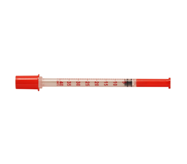 GVP Insulin Syringe U40 1ml 29G x 12mm 100 Pack