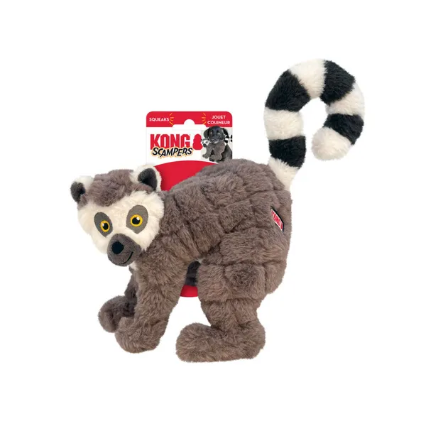 Kong Scampers Lemur Medium Squeaky Plush Dog Toy
