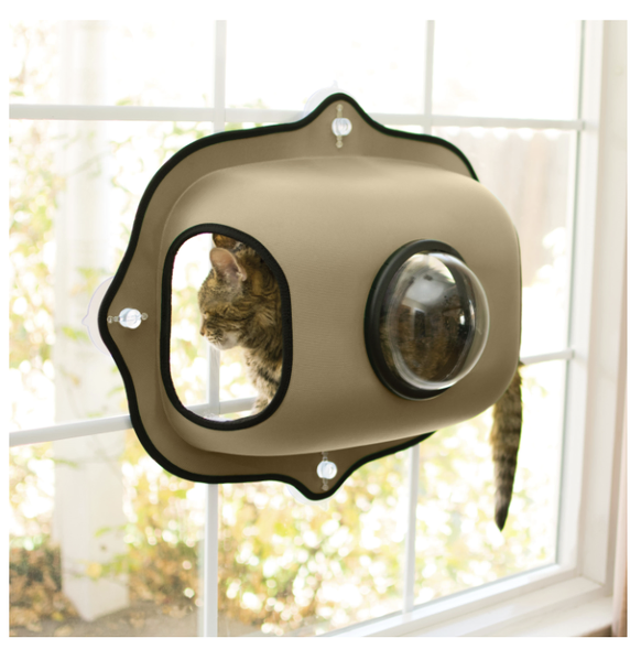 K&H EZ Mount Window Bubble Pod Tan