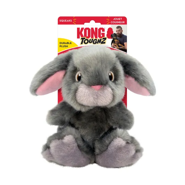 Kong Toughz Bunny Squeaky Plush Dog Toy Medium