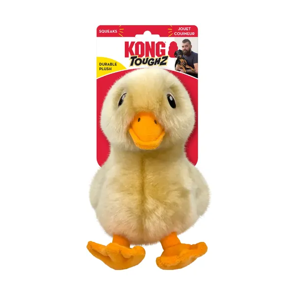 Kong Toughz Duck Squeaky Plush Dog Toy Medium