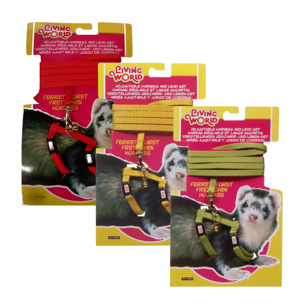 Living World Adjustable Ferret Harness and Lead Set