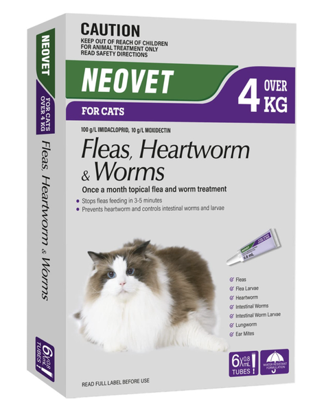 Neovet Flea & Worming for Cats Over 4kg